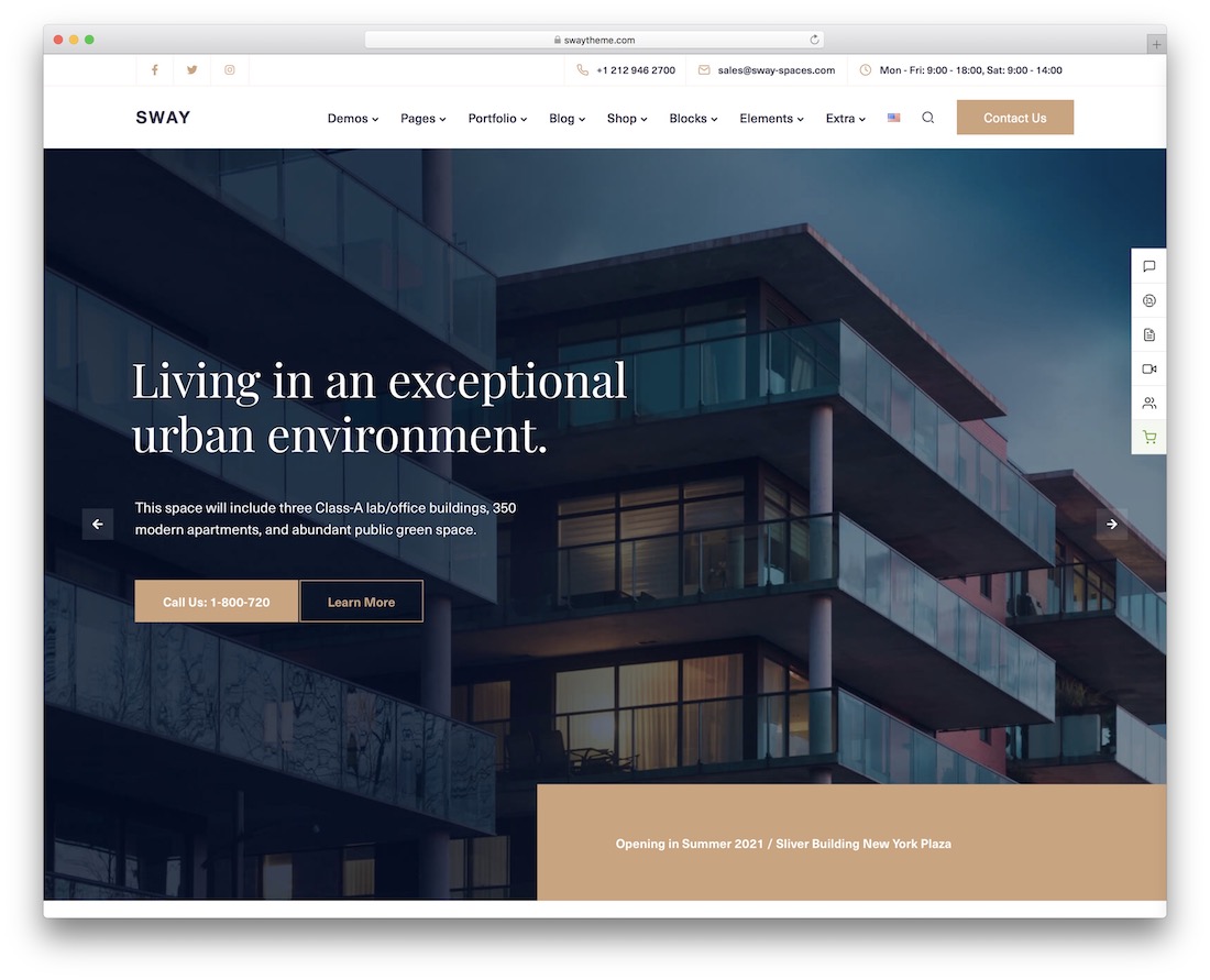 sway real estate wordpress theme