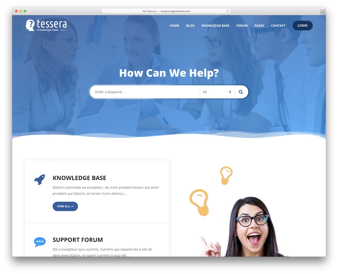 tessera wordpress theme