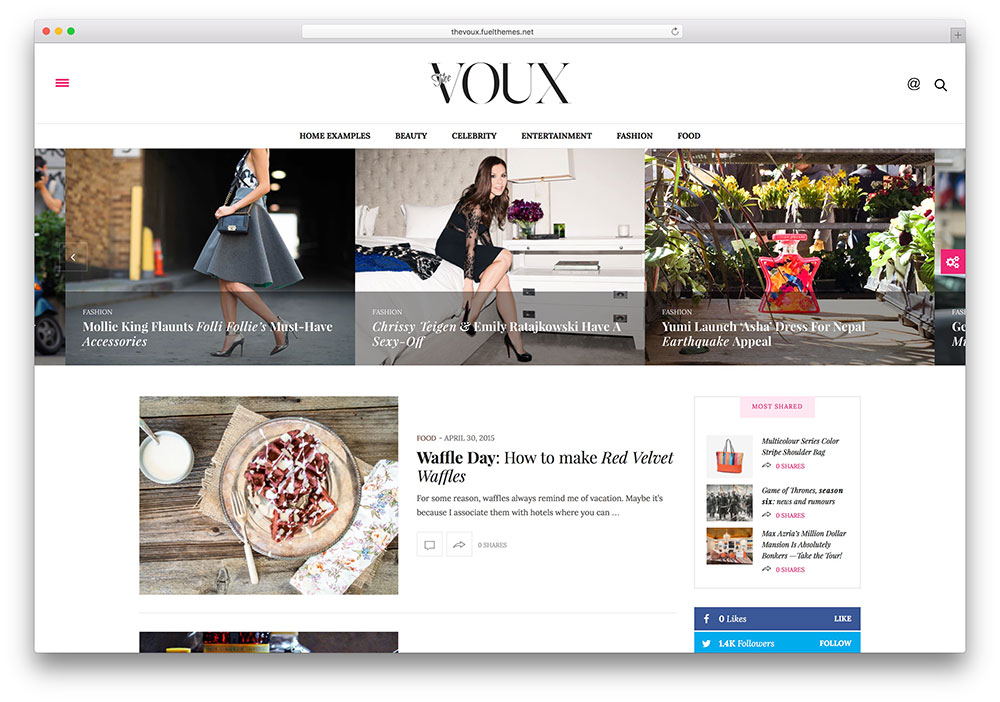 the voux clan magazine theme