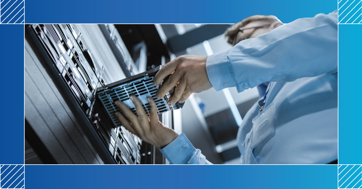 Engineer Provides Maintenance to Server