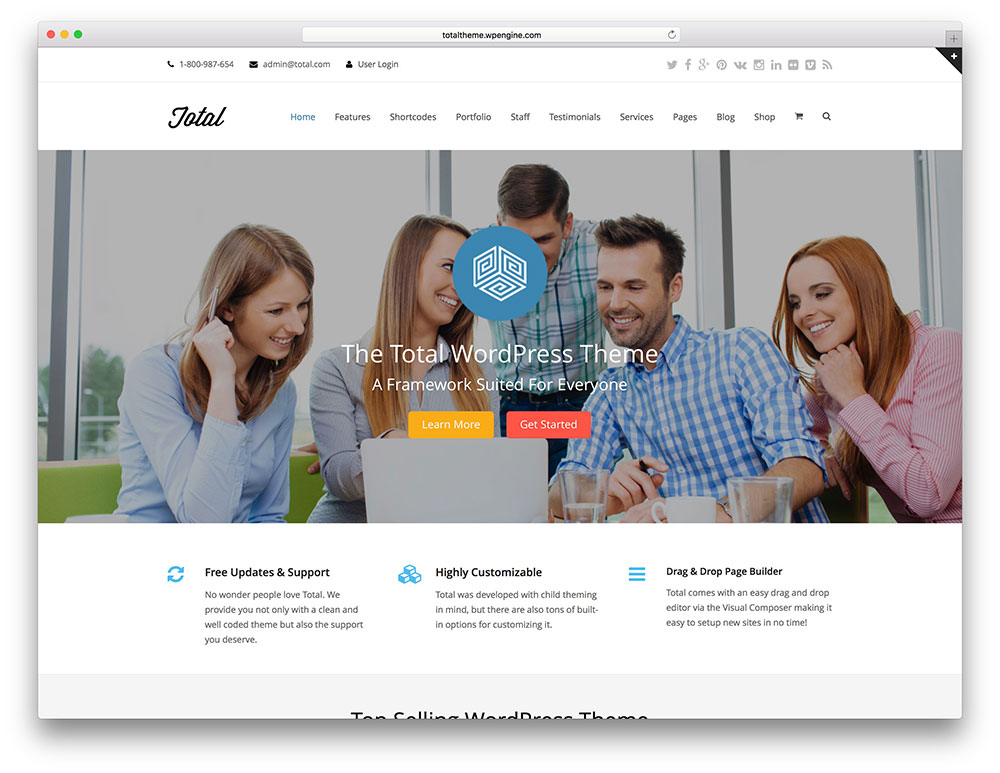 total wordpress business theme