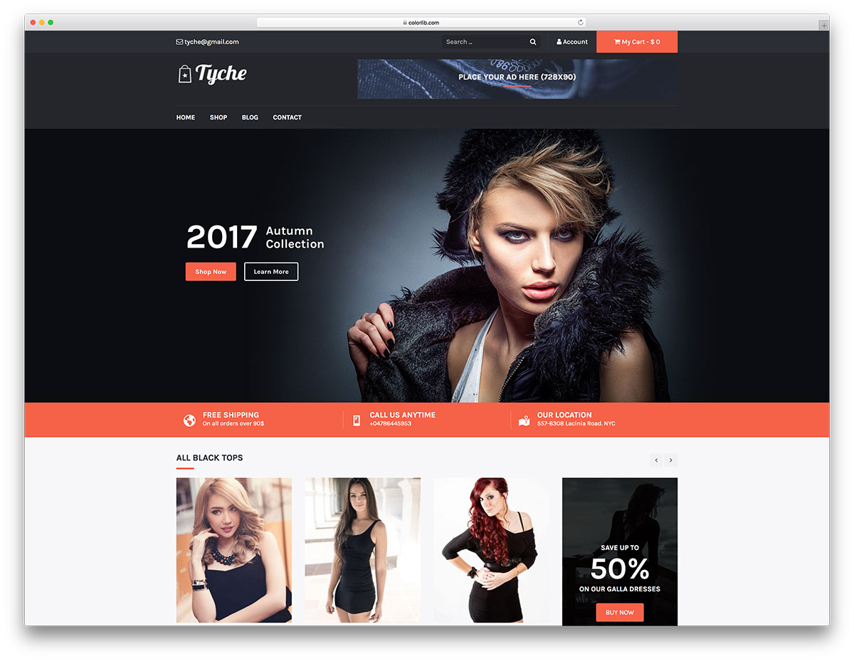 tyche - free woocommerce WordPress theme