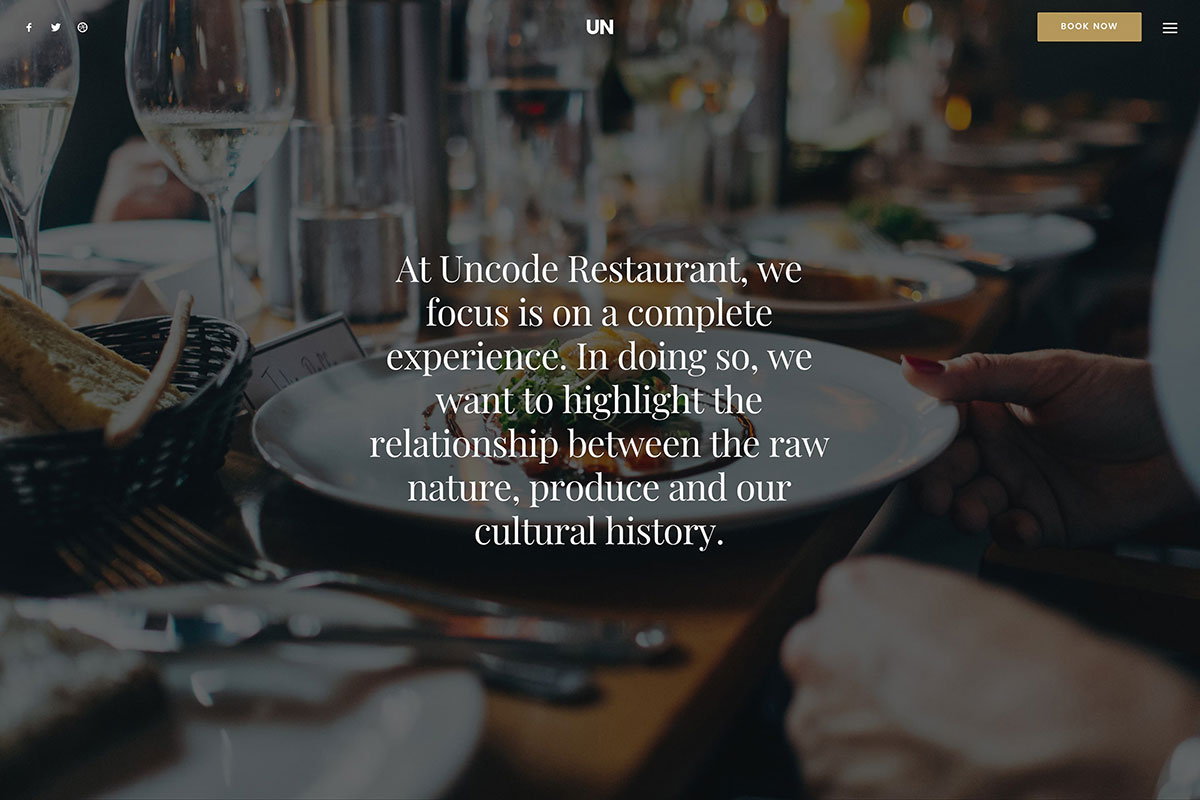 Uncode - modern restaurant WordPress theme