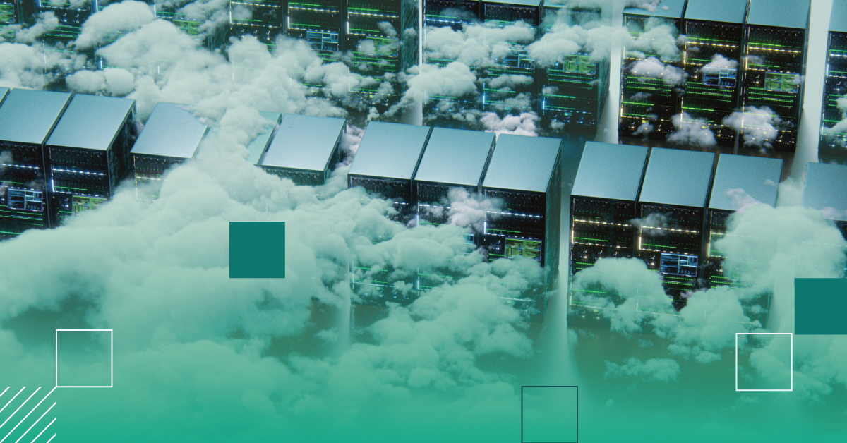 Clouds in Server Room Representing Cloud Security