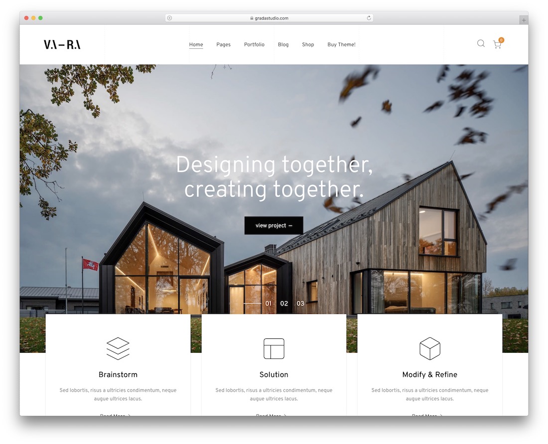 vara wordpress theme for architects