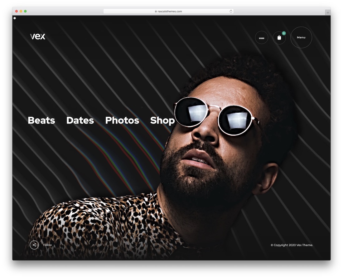 vex music wordpress theme