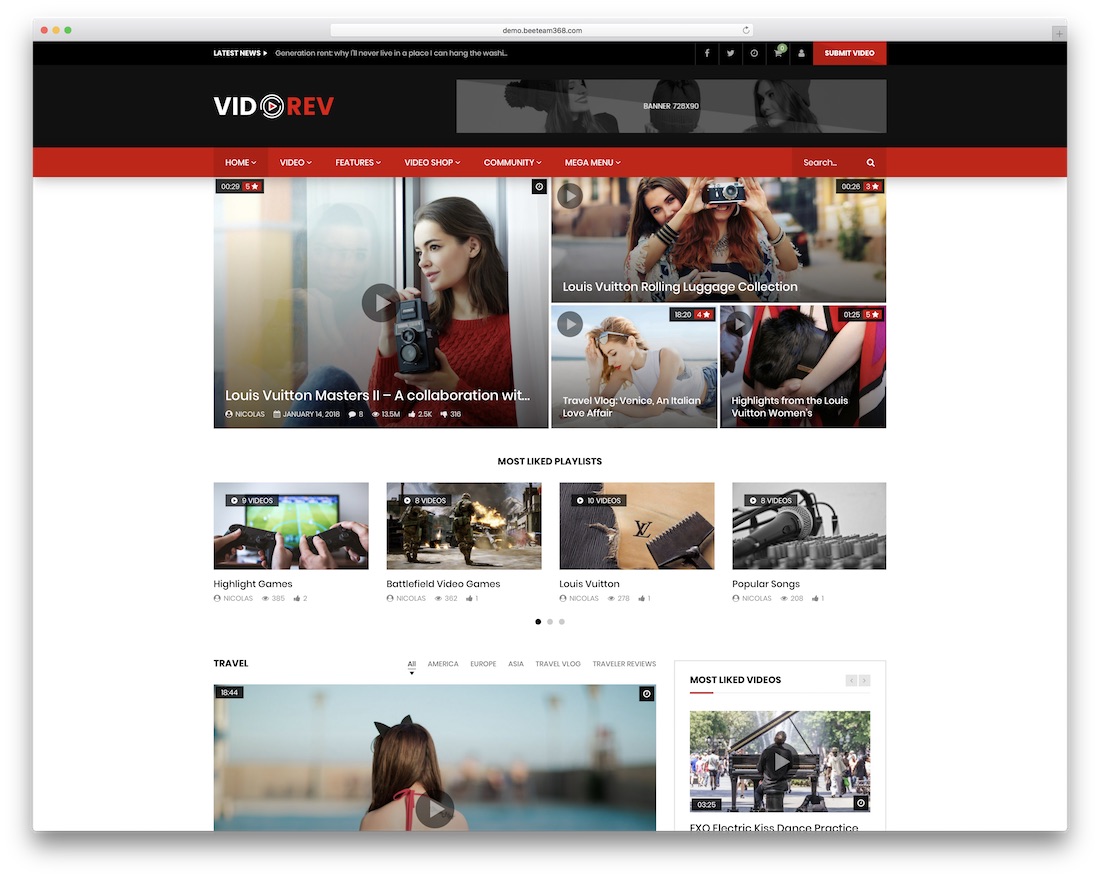 vidorev adsense optimized wordpress theme