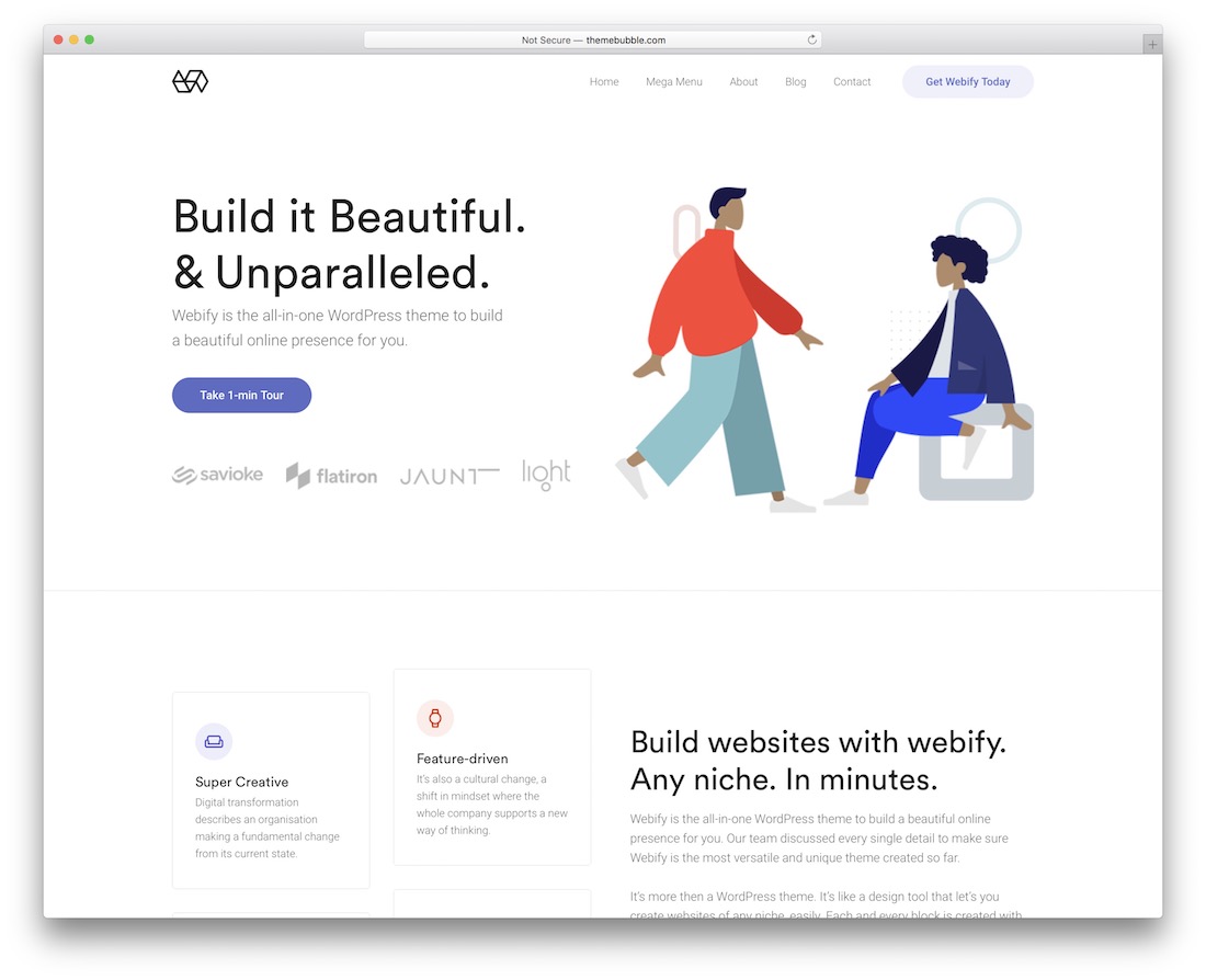 webify bootstrap wordpress theme