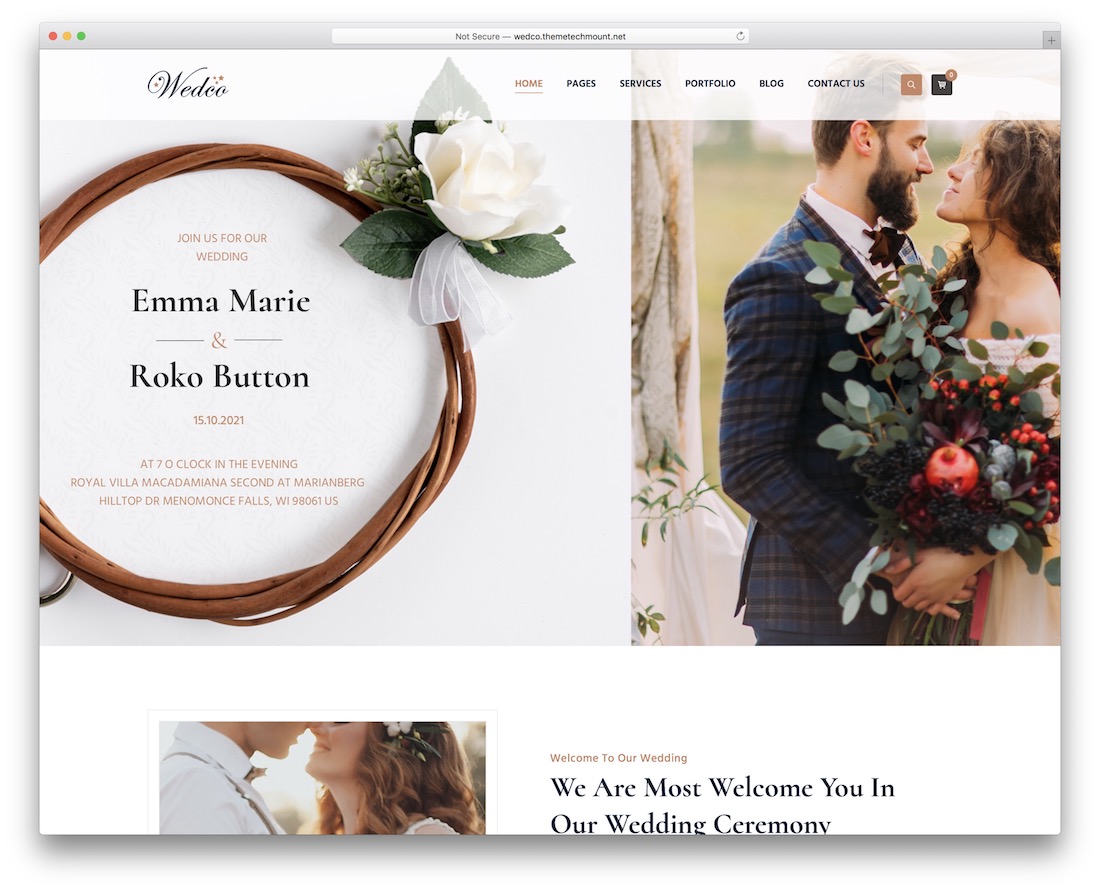 wedco wordpress wedding theme