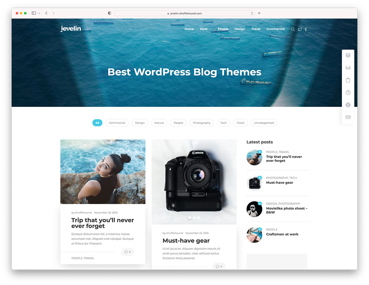 WordPress blog themes