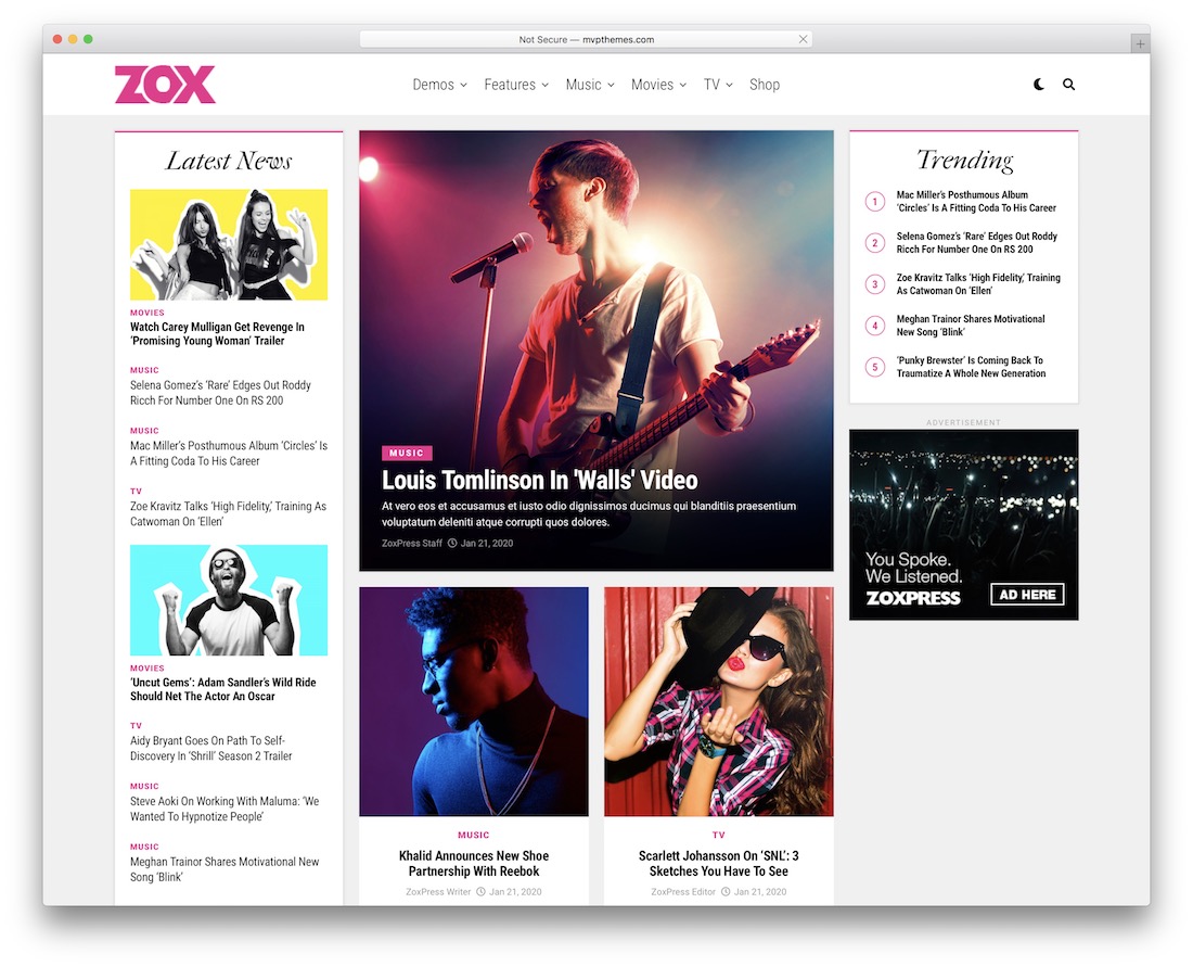 zoxpress adsense wordpress theme