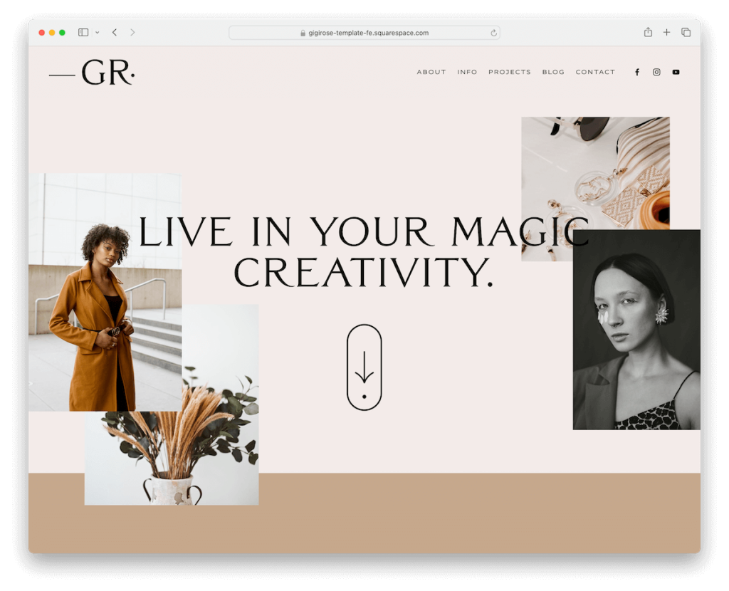 gigi squarespace designer template