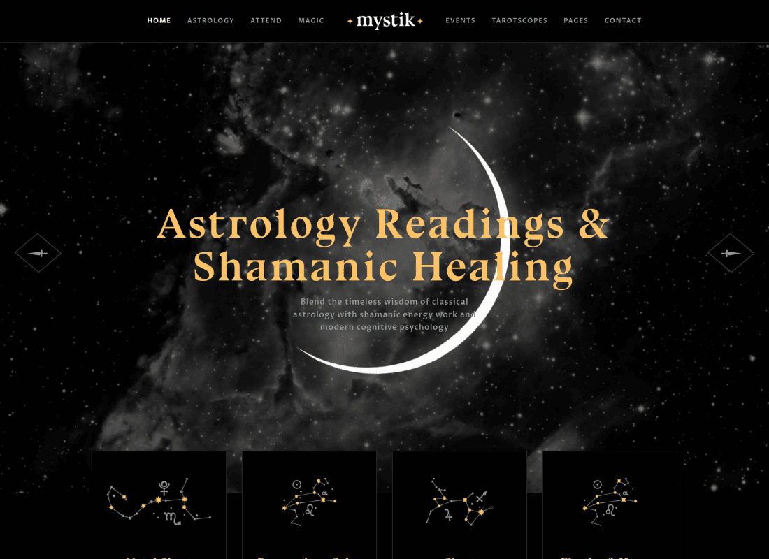 Mystik | Astrology & Esoteric Horoscope Fortune Telling WordPress Theme + RTL
