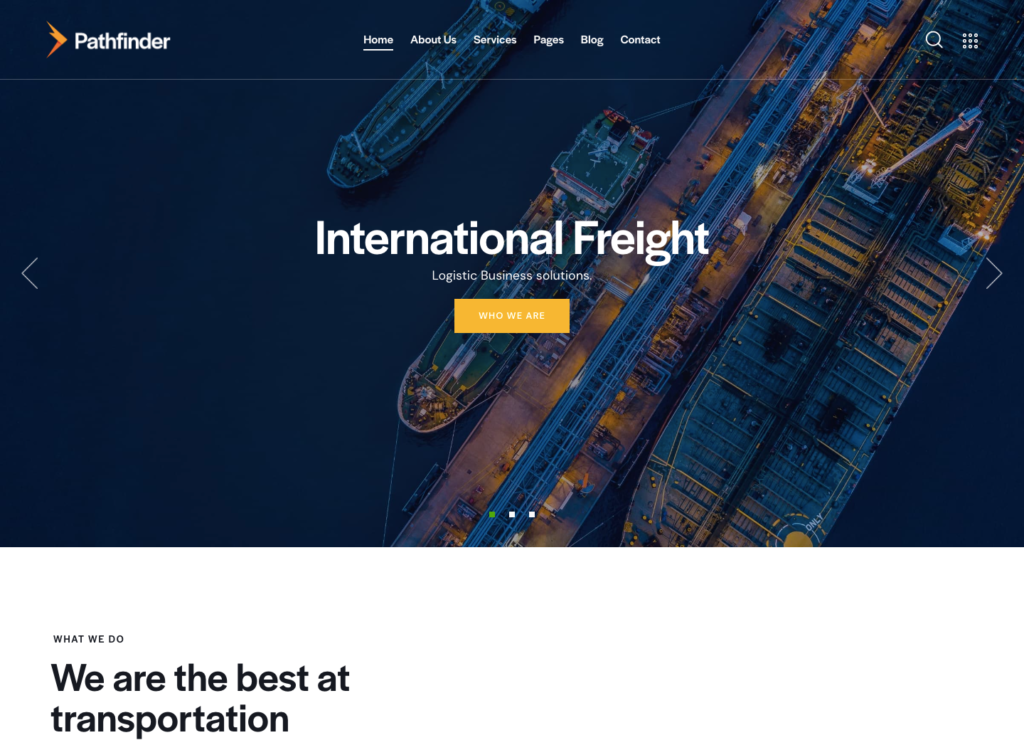 Pathfinder - Cargo Transportation & Logistics WordPress Theme