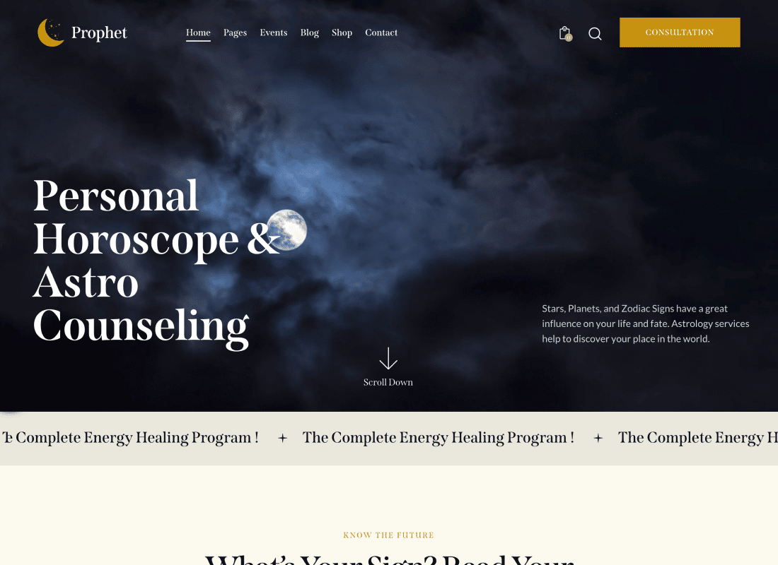 Prophet | Horoscope,Astrology & Fortune Telling WordPress Theme
