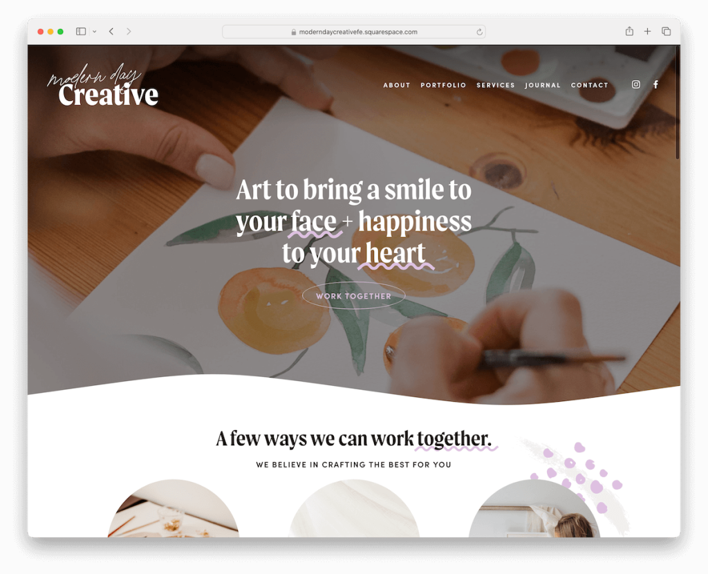 squarespace artists templates