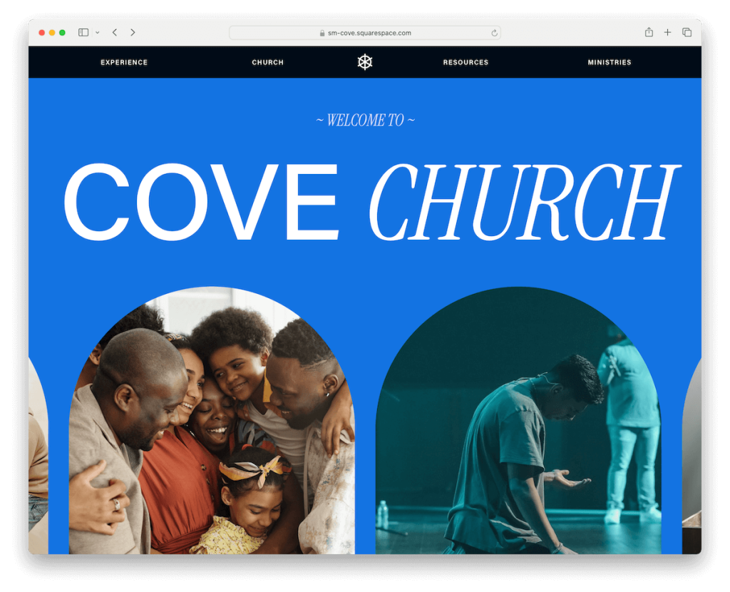 squarespace church templates