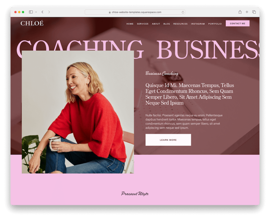 squarespace coaching templates