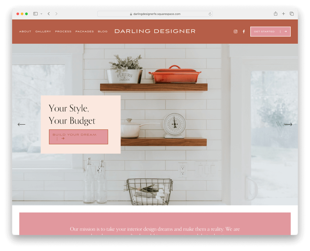 squarespace interior design templates