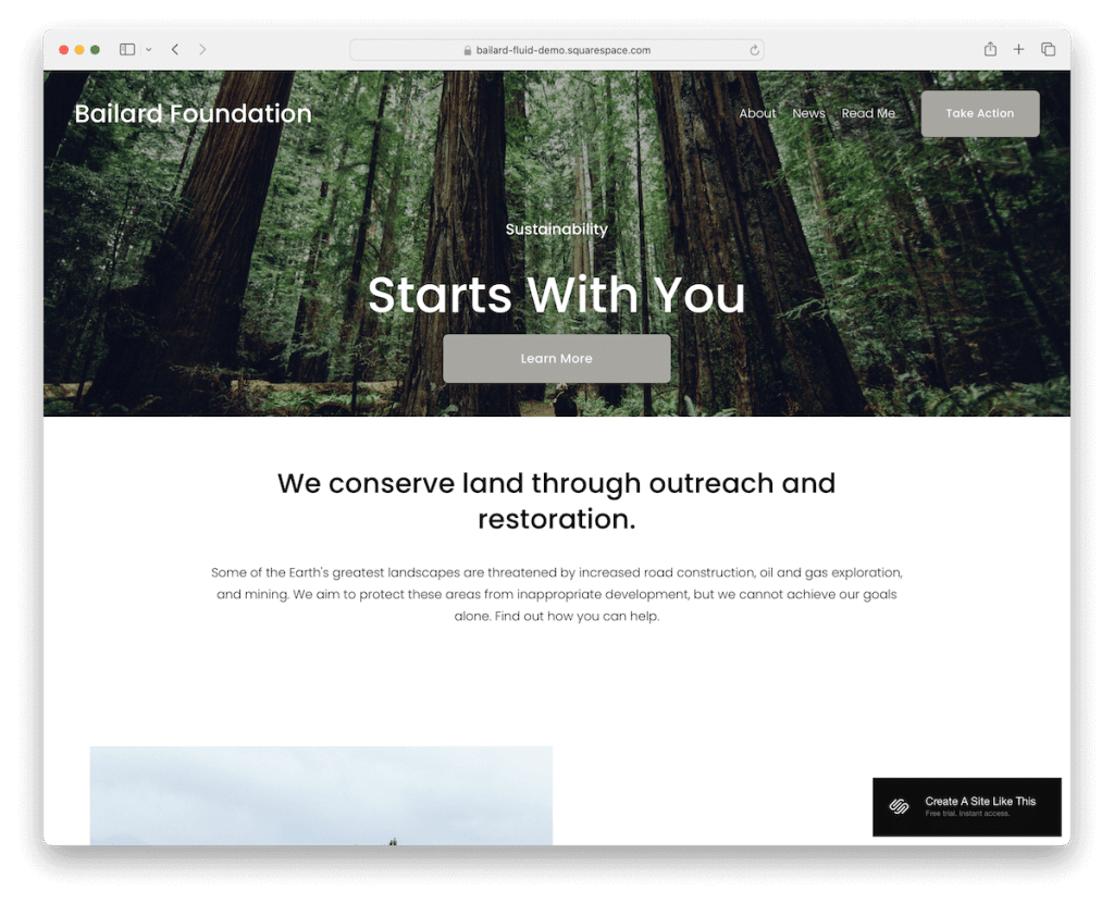 squarespace non-profit template