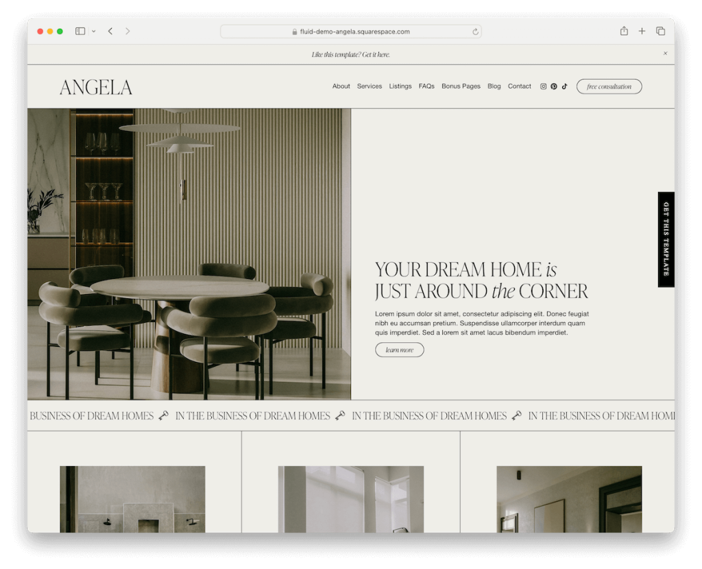 squarespace real estate templates