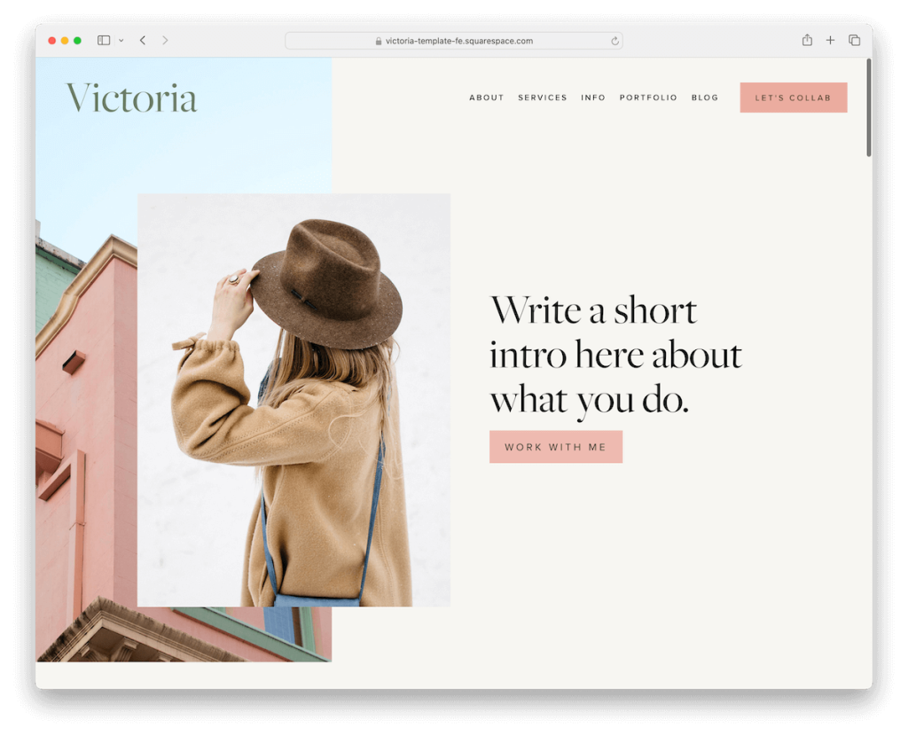 victoria squarespace consultant template